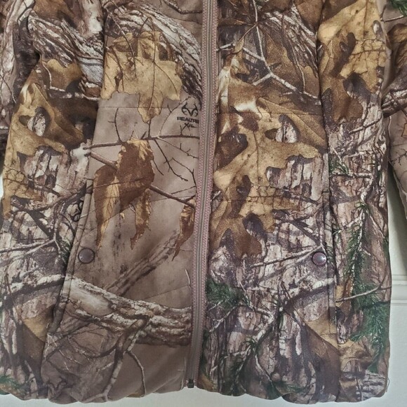 RealTree Extra Camouflage Hooded Puffer Hunting Jacket Women's Medium (3… - Picture 3 of 16